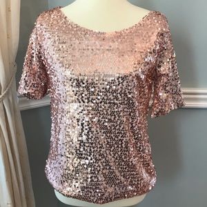 Gold / pink Sequined top